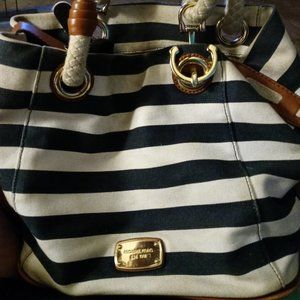 Michael Kors Marina Blue Striped Purse